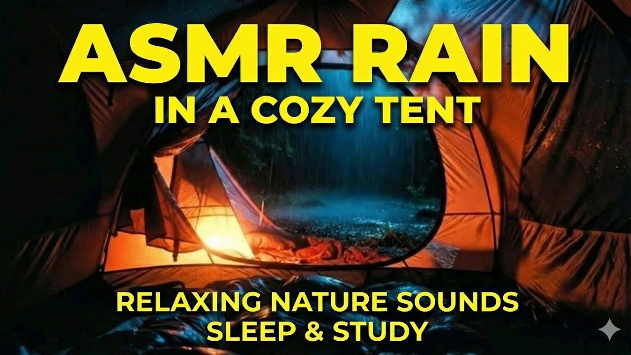 ASMR Cozy Camping in a Rainstorm (No Talking)  #asmr #rain #cozynights #relax #rainsounds 