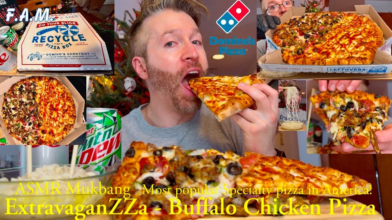 Domino’s Most Popular Pizza, Specialty Brooklyn ExtravaganZZa, New York Style Buffalo Chicken Pizza
