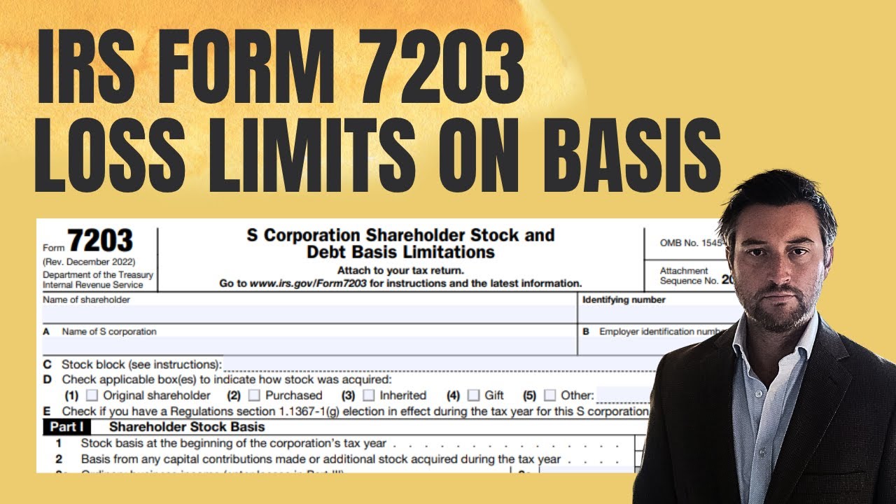 IRS Form 7203 - S Corporation Loss Limitations on Stock Basis