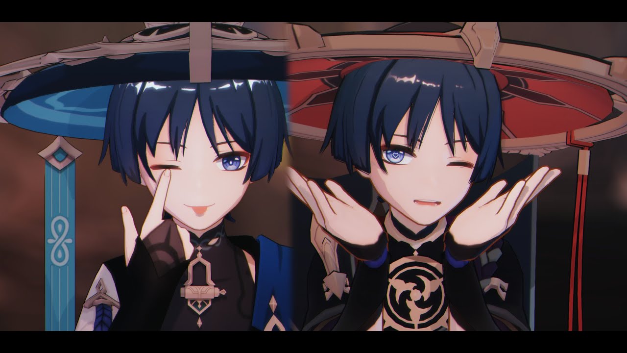 【Genshin Impact/MMD】Scaramouche - 被害妄想携帯女子（笑）