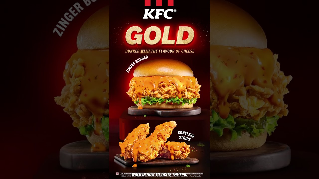 New KFC GOLD - Dunked with the Flavour of Cheese - Taste the epic