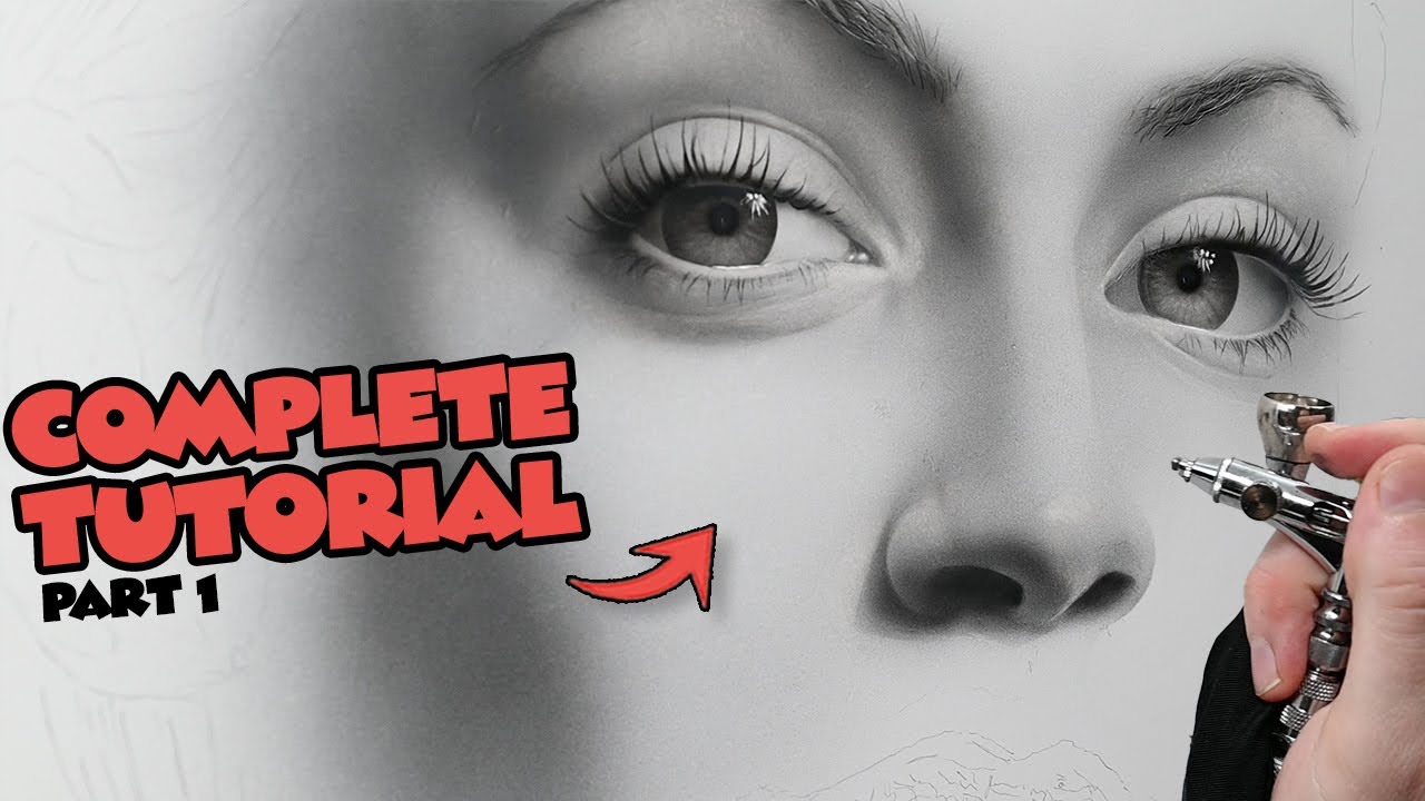 Painting Black & White Portraits | An AIRBRUSH Tutorial