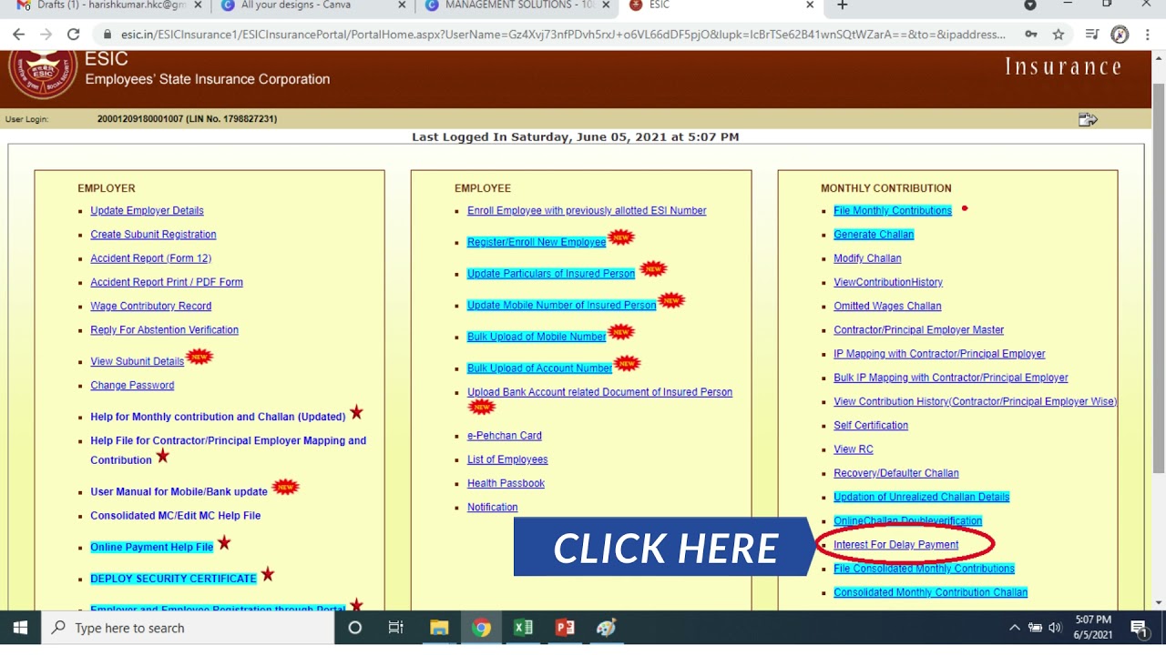 Online ESIC Late Payment Challan Process II ESI interest and damages on late payment II STEP BY STEP