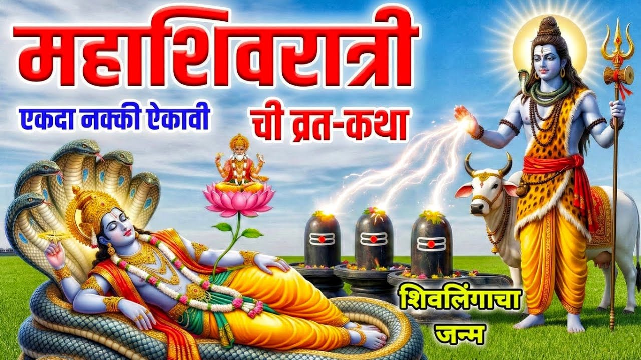 महाशिवरात्री ची पवित्र कथा | पहिल्या महाशिवलिंगाची जन्म कथा | mahashivratri katha in Marathi 
