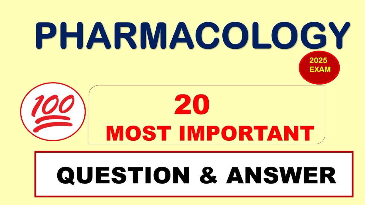 Pharmacology D pharmacy 2nd year important questions || Top 20 most repeated question and answer