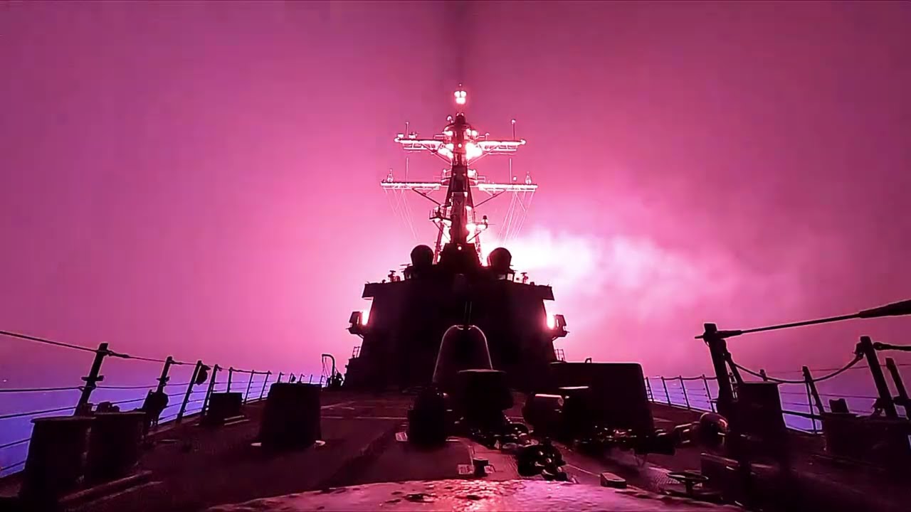 Night Launch! USS Arleigh Burke Destroys Ballistic Missile with SM-3 Interceptor