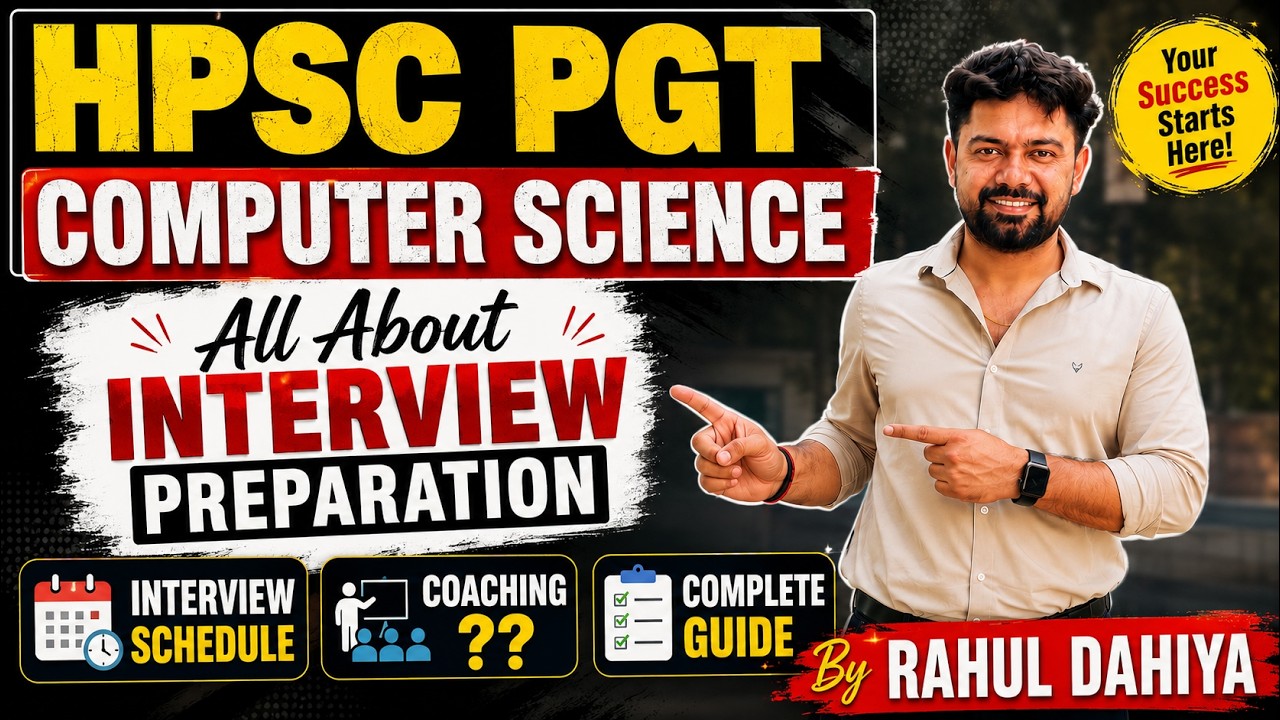 HPSC PGT CS Interview | All About Interview Preparation | Interview Schedule | Coaching Required?