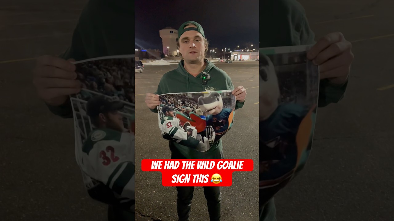 We had the Wild's Goalie Filip Gustavsson sign THIS 😂