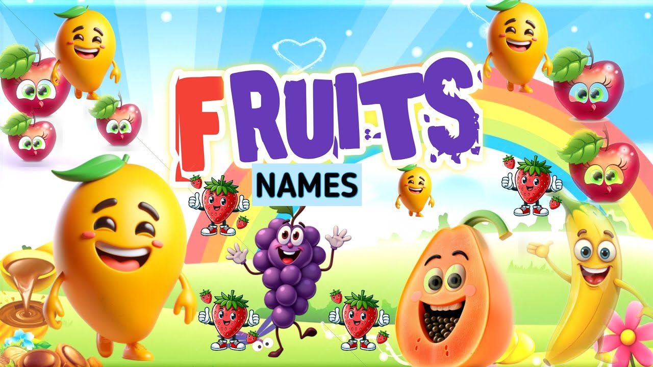 Chalo Sikhein Fruits Name 🍎 | फलों के नाम सीखो | Learn Fruits Name for Kids in English