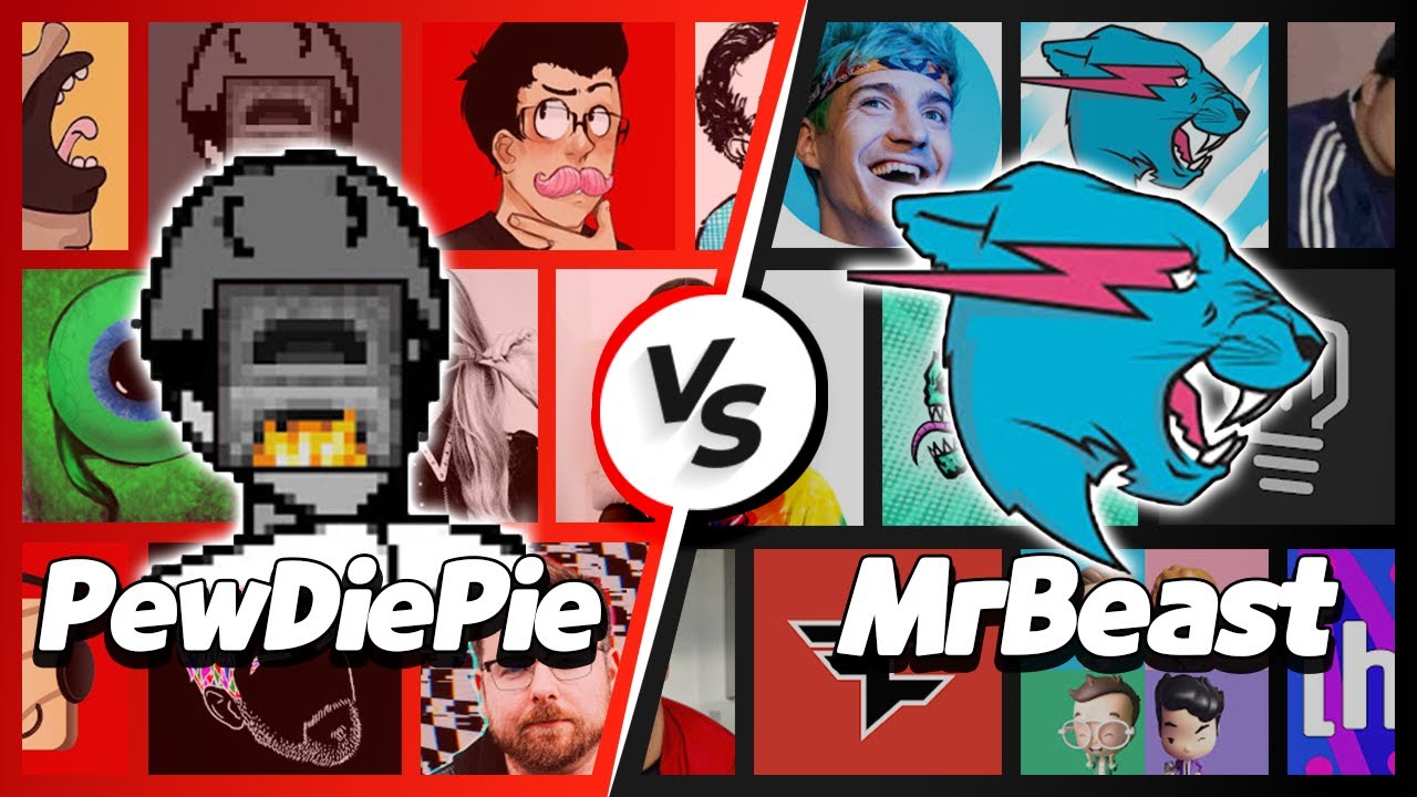 PewDiePie Team Vs MrBeast Team - SubCount [2006 - 2026]