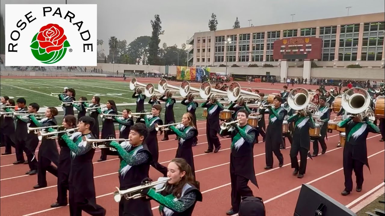 Homestead High School Mighty Mustang Marching Band and Color Guard - Rose Parade BANDFEST 2025