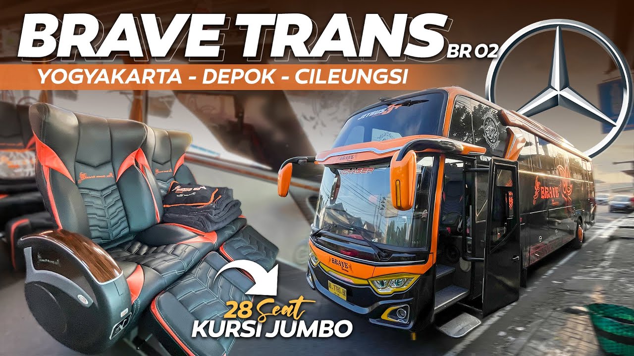 TARIF MURAH FASILITAS MEWAH, SEAT LONGGAR DIJAMIN PUASS!! Trip naik bus Brave Trans Jogja - Depok