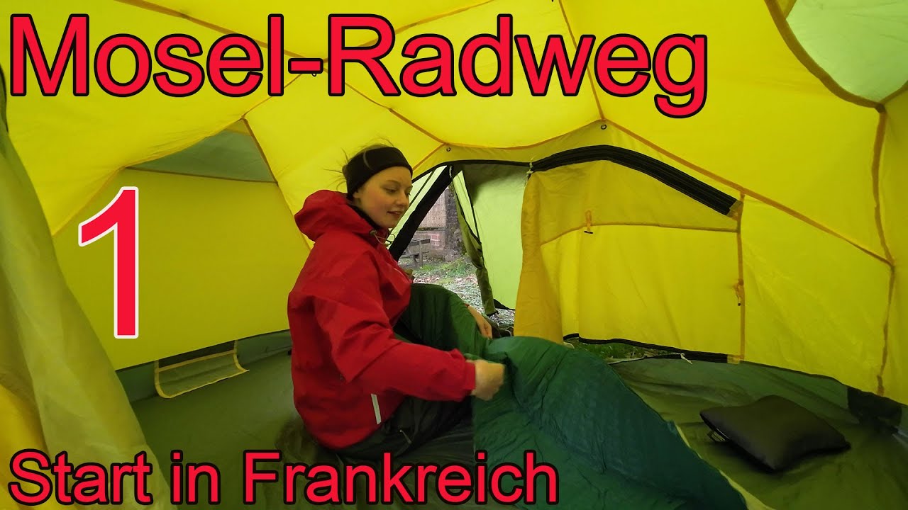 Mosel Radweg Start bei Schnee in Frankreich
