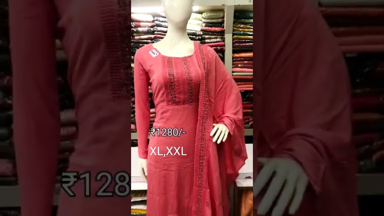 #short wrinkle rayon kurti/ with dupatta