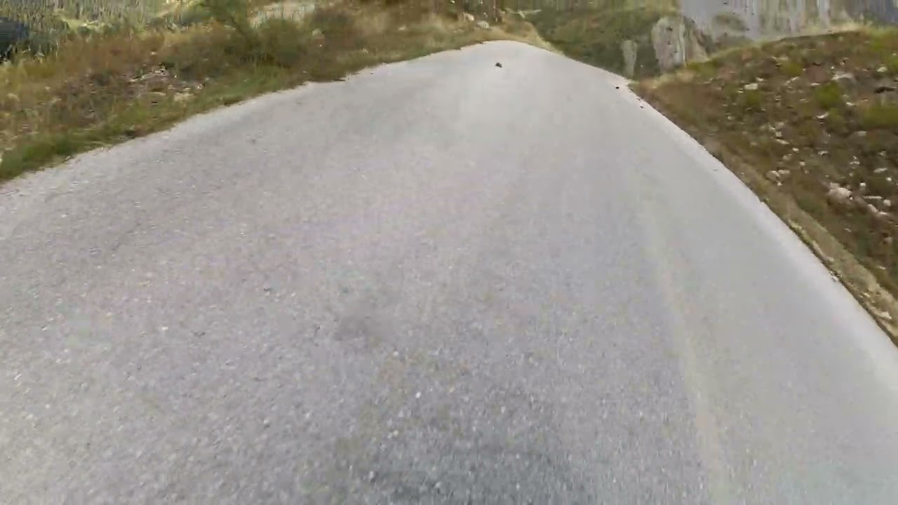 Going down Baros Pass, Greece