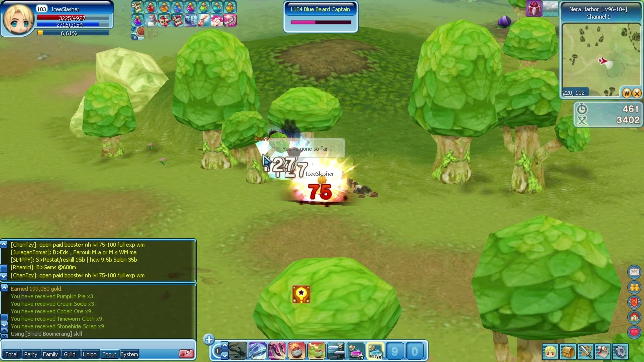 Celestia luna online Treasure hunter lv 103 Farm in Nera Harbor