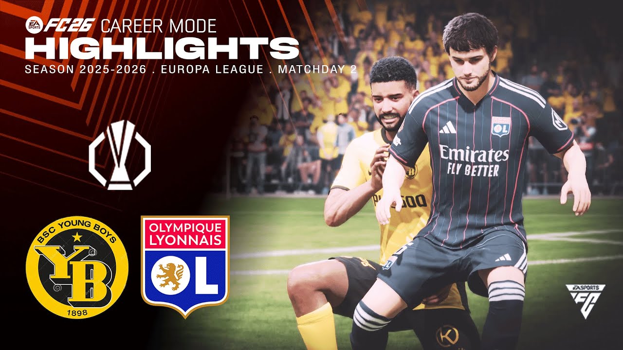 HIGHLIGHTS BSC YOUNG BOYS  - OLYMPIQUE LYON | FC26 CAREER MODE | S1 | PS5 GAMEPLAY