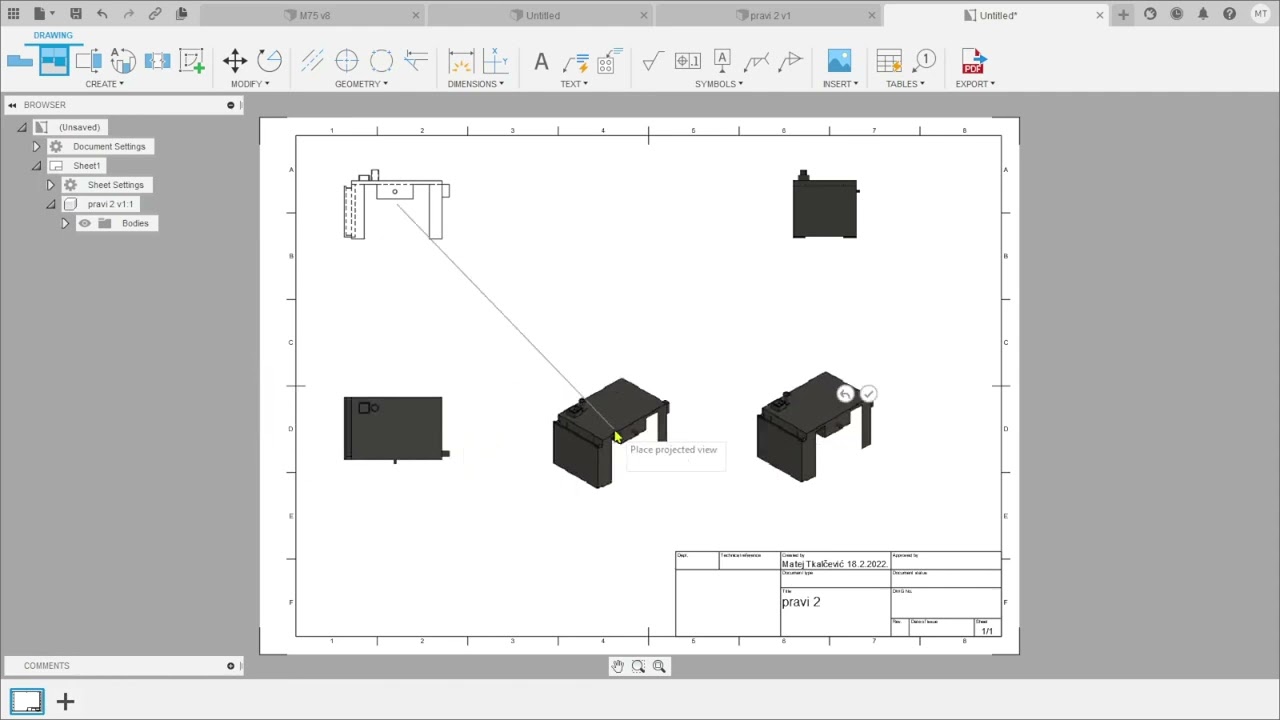 How To Export A Tehnical Drawing As PDF In Fusion360