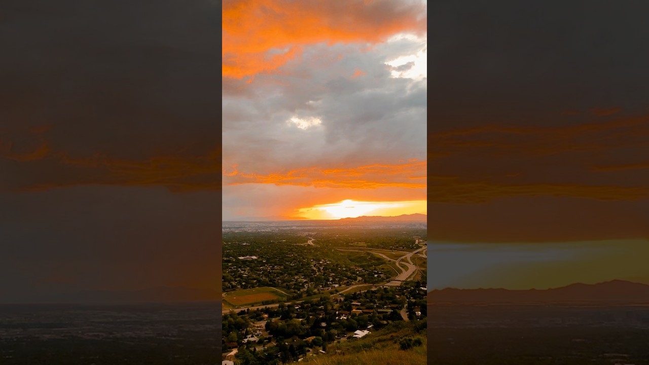Epic sunset over Salt Lake City! #nature #beautiful