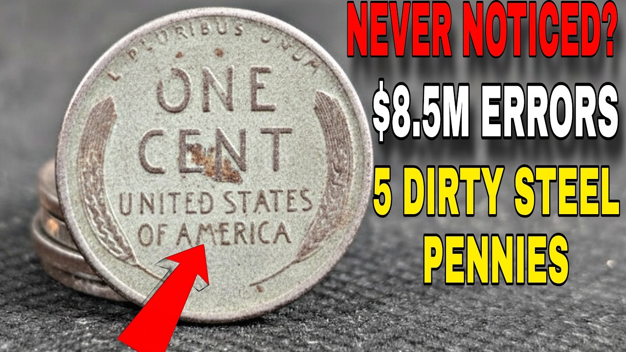 I Found 5 Dirty Steel Pennies Worth $8.5 MILLION Total - You've Never Noticed These Errors!