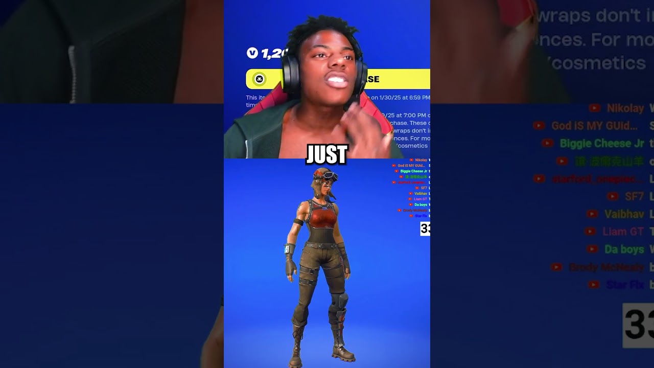 iShowSpeed's Is In Disbelief After Seeing Renegade Raider In Fortnite Shop 😡