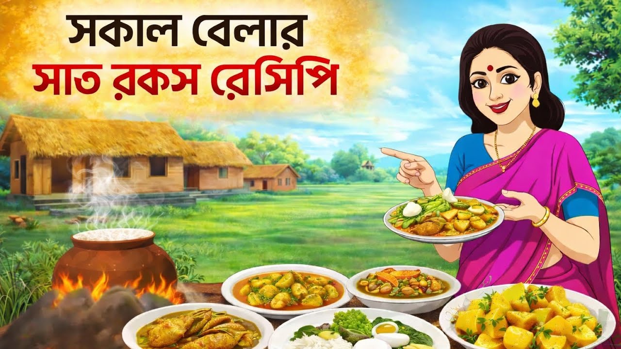 সকাল বেলার সাত রকম রেসিপি | Bengali Fairy Tales Cartoon | Rupkothar Bangla Golpo | Thakumar Jhuli 