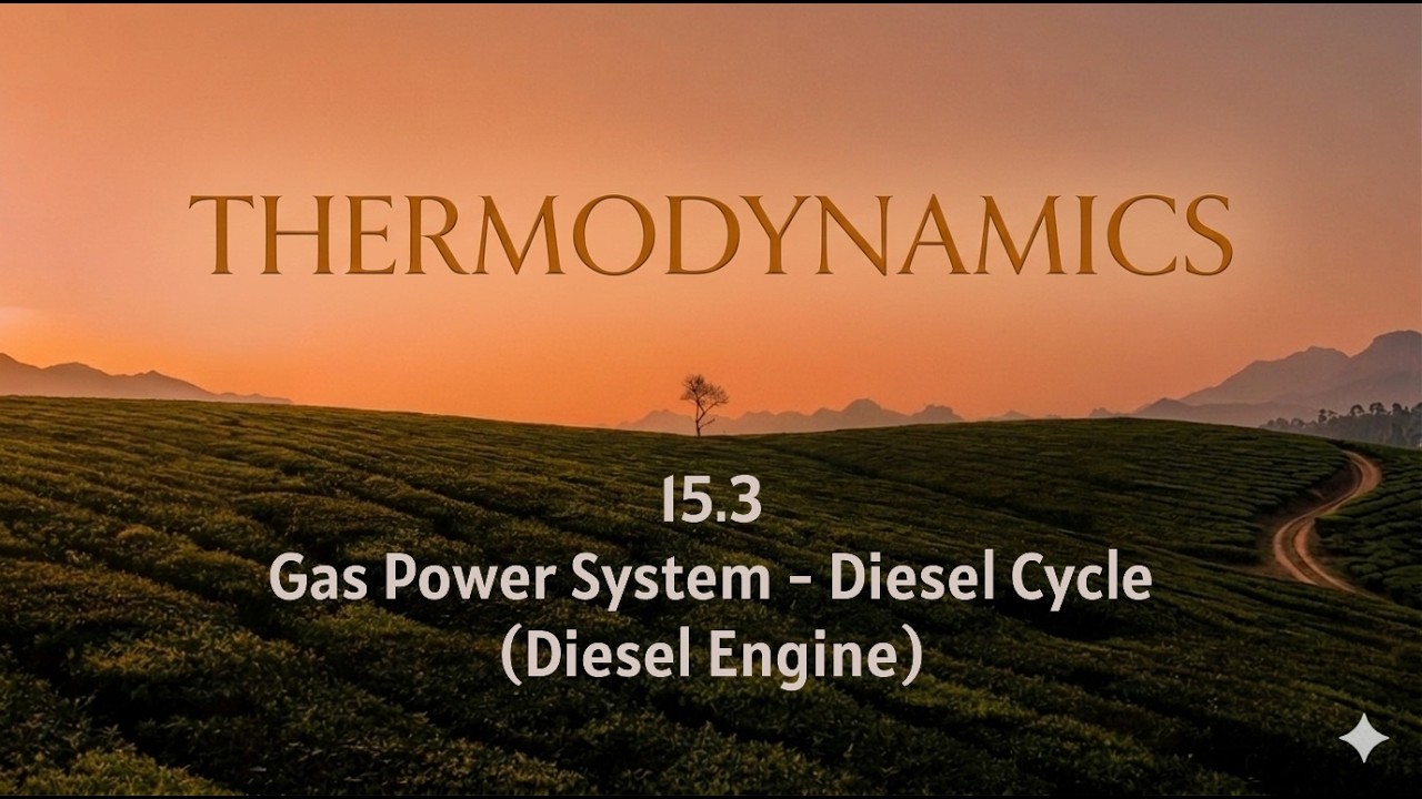 Thermodynamics 15.3 Gas Power System - Diesel Cycle (Diesel Engine)