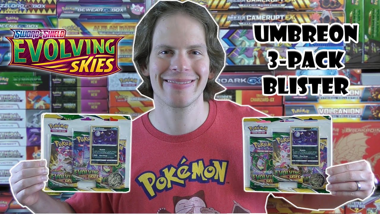 Umbreon Evolving Skies 3 Pack Blister Opening