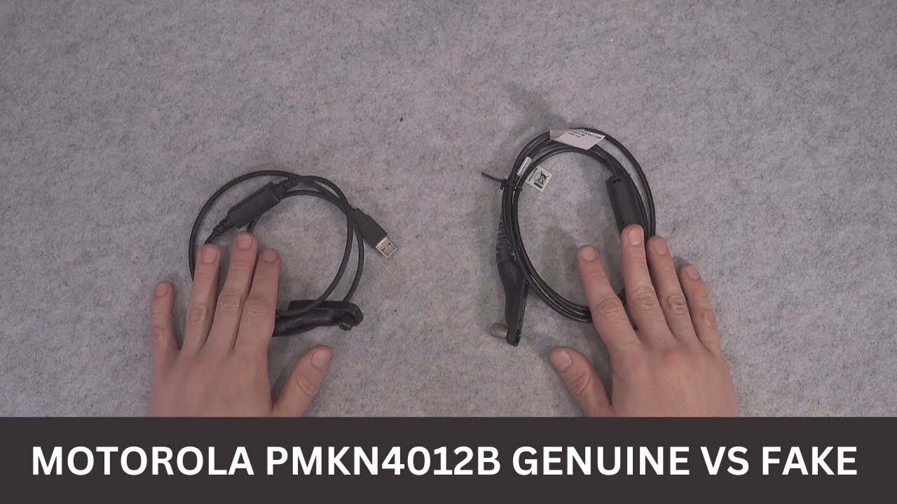 PMKN4012B Motorola programming cable genuine vs chines copy from AliExpress visual difference