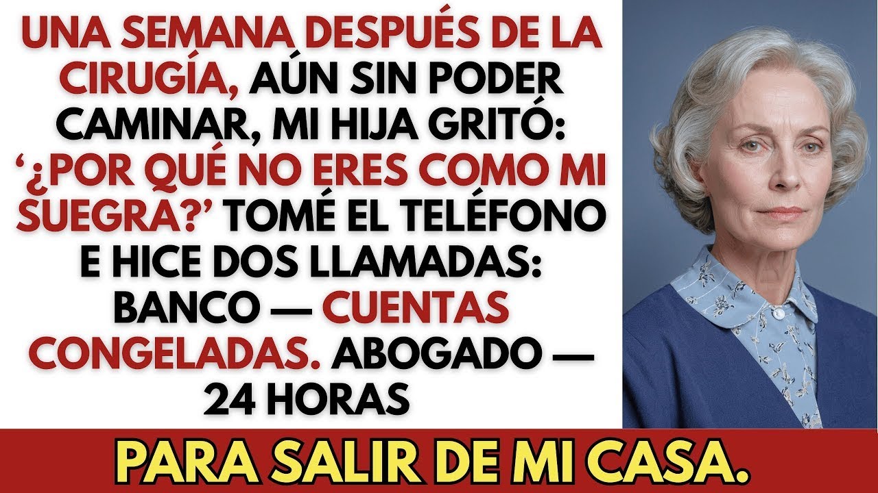 ＂Mi hija gritó ‘¿Por qué no eres como mi suegra？’ Todavía no podía caminar después de la