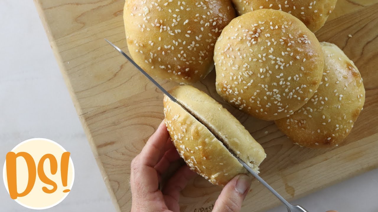 Sourdough Hamburger Buns - Homemade Hamburger Buns - Daily Sourdough