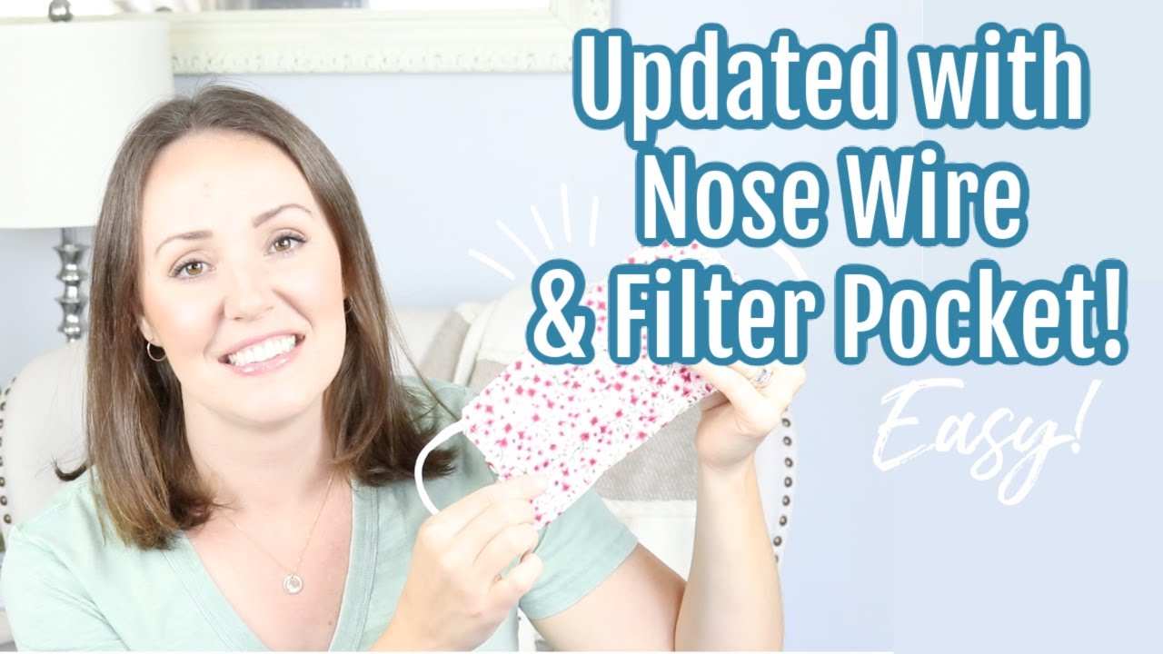 DIY FACE MASK WITH FILTER POCKET & NOSE WIRE | HOW TO SEW A MEDICAL FACE MASK | DIY MASK