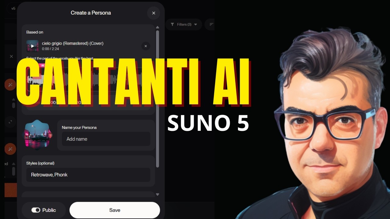 SUNO 5 Make Persona: voci AI pi&ugrave; coerenti grazie al nuovo aggiornamento | Tutorial