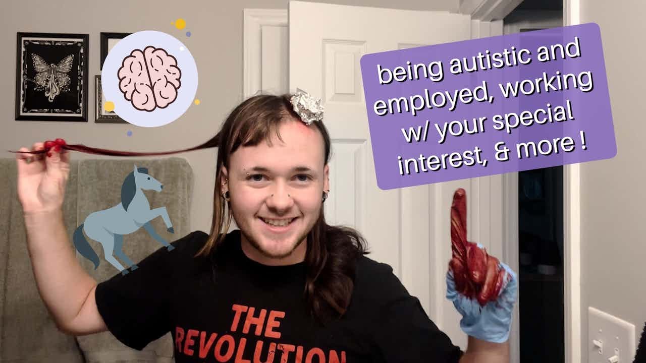 rambling about autism while dying my hair