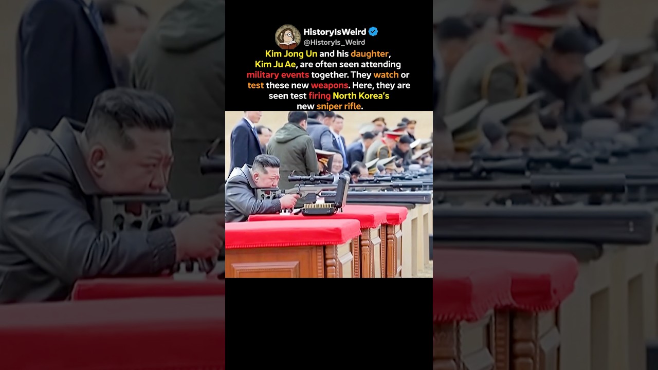 Kim Jong Un & Daughter Test Fire North Korea&rsquo;s New Sniper Rifle #Shorts