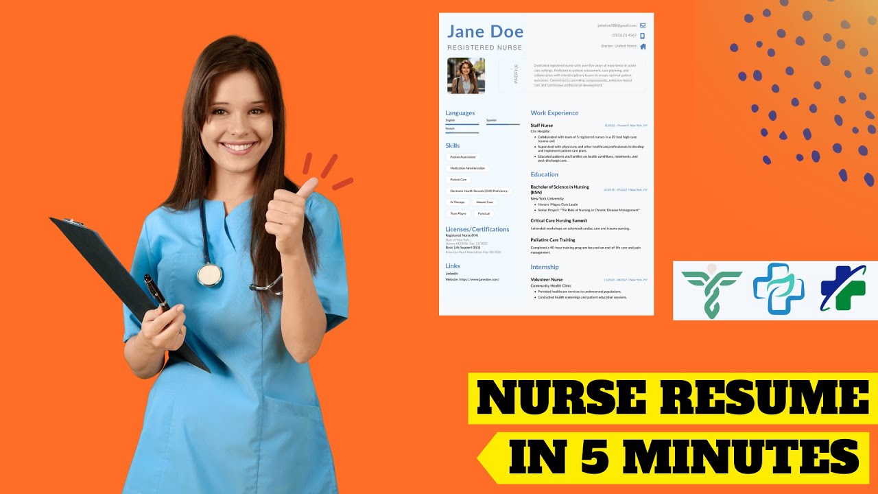 Nursing Resume Template Example & Tips for New Grads or Experienced | Edit Resume example FREE
