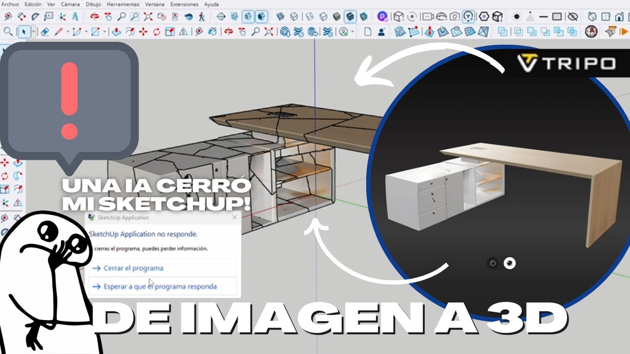 Esta IA Cerro mi SketchUp 😱 | IA para pasar de imagen a modelo 3D en minutos!!