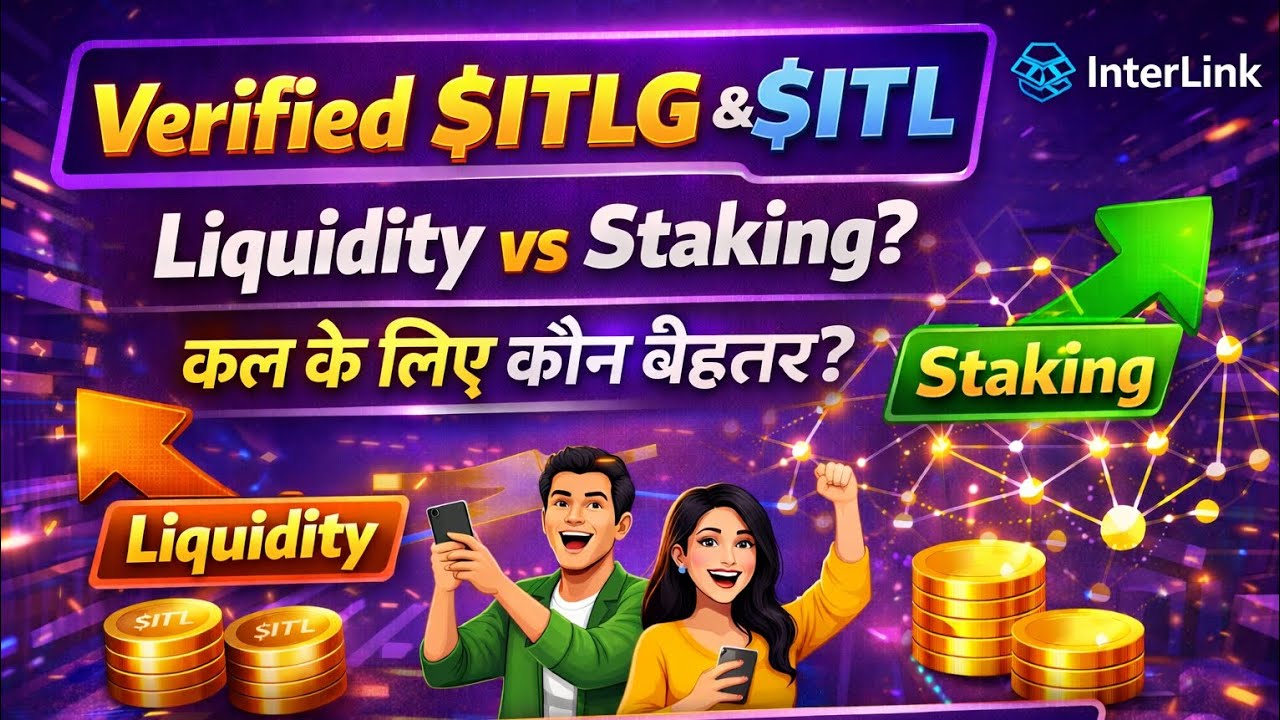 Verified $ITLG & $ITL Explained 🚀 | Liquidity vs Staking | कौन सा बेहतर? InterLink Update #InterLink