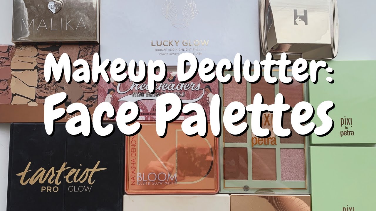 MAKEUP DECLUTTER | Decluttering my face palettes! | emilysmakeupbag
