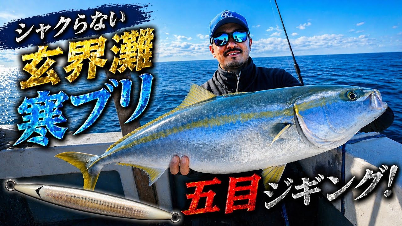 シャクらない玄界灘寒ブリ五目ジギング！