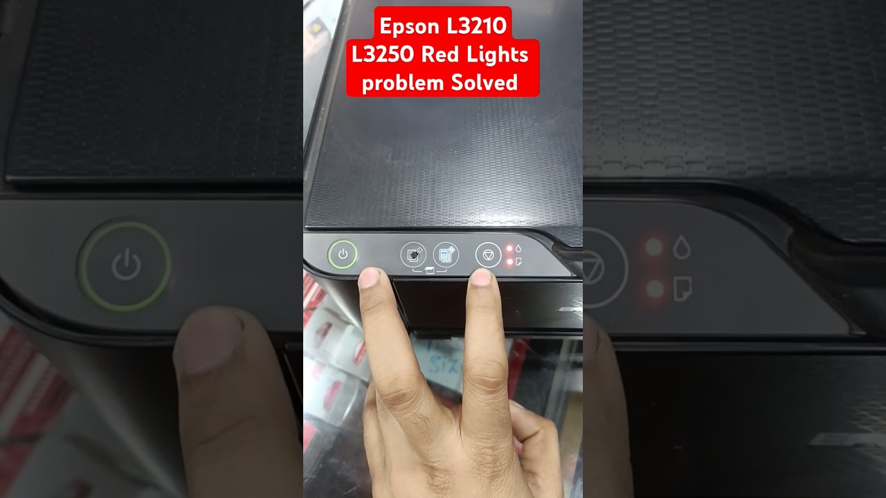Epson L3210 L3250 Red Lights problem Solved #epson #service#error  #printersupportsoftware