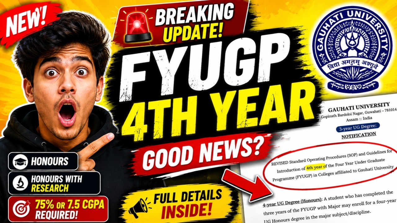 GU FYUGP 4th Year Notification Out 🔥 Honours & Research Degree Explained 2026 @E-Pathshala