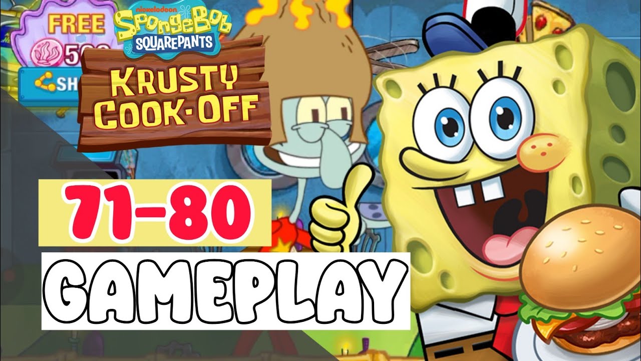 PIZZA PIEHOLE NEW KELP CITY Level 71-80 - SpongeBob: Krusty Cook-Off - Gameplay Walkthrough