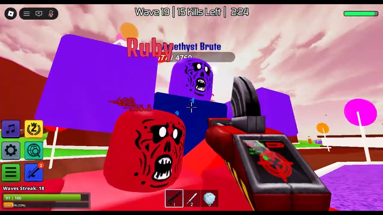 Playing Zombie Rush on new years day