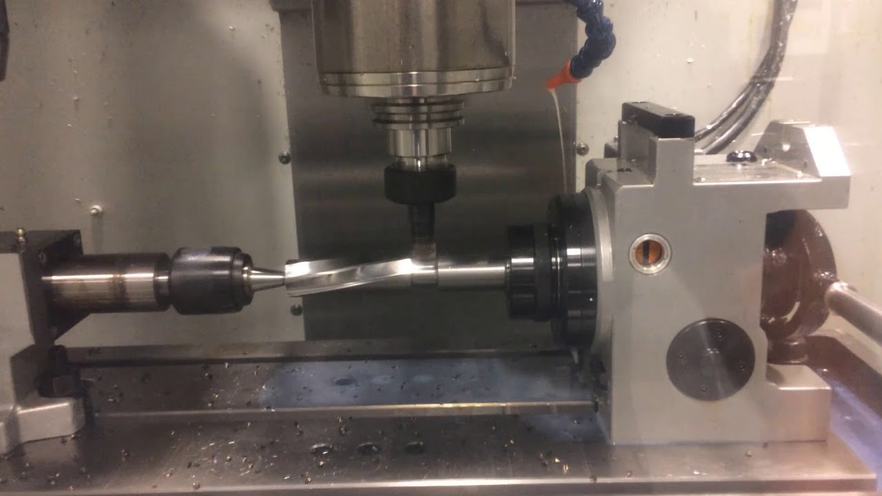 Helical Milling on a CNC with a 4th Axis.