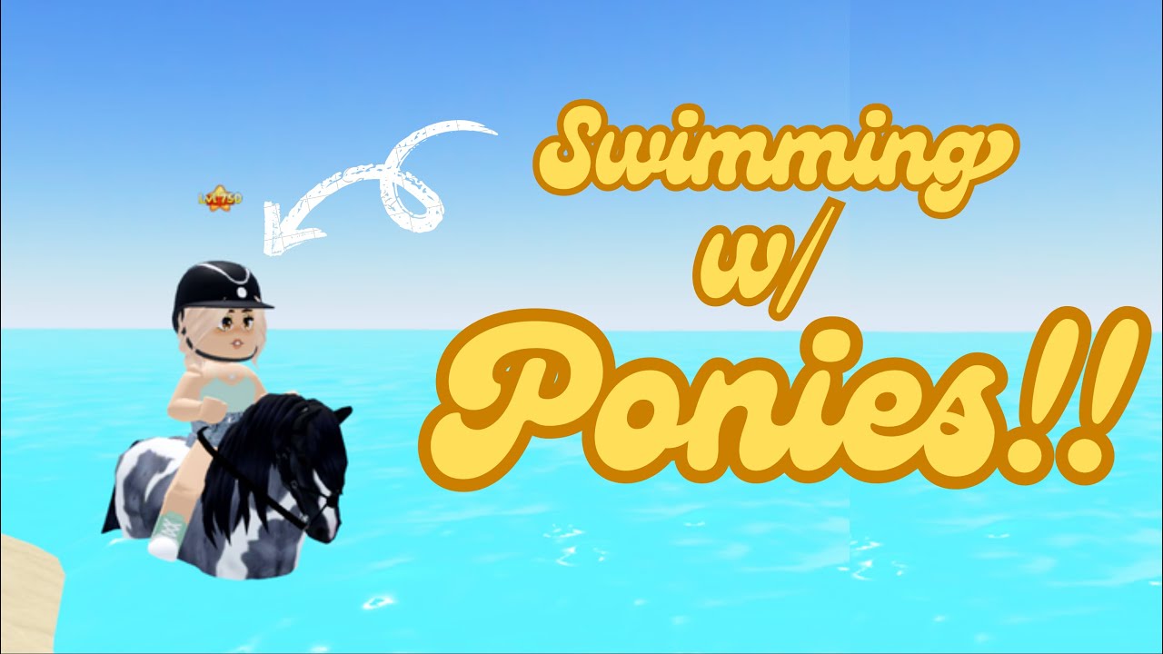 Swimming with my pony!!! Wild Horse Islands RP-The Horse Girl