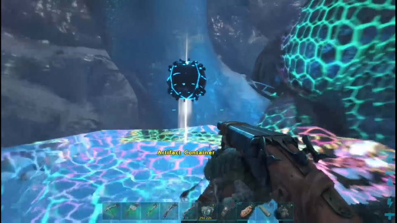 Ark como pasar cueva de nieve SOLO, (artefacto strong/fuerte)