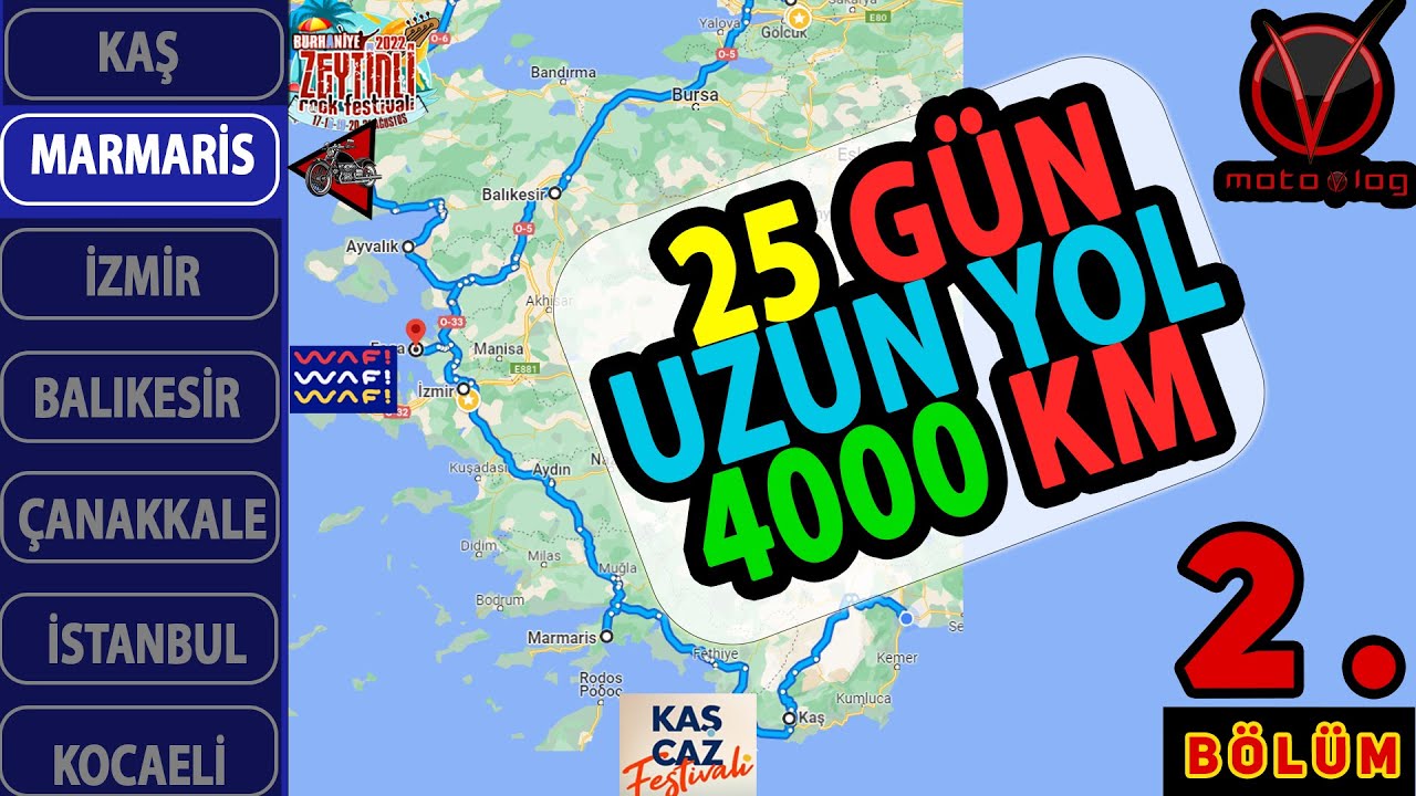 25 Gün | 3 Festival | 4000 km | Uzun Yol Chopper Sohbetleri | V Motovlog | 2.Bölüm #Kaş - #Marmaris