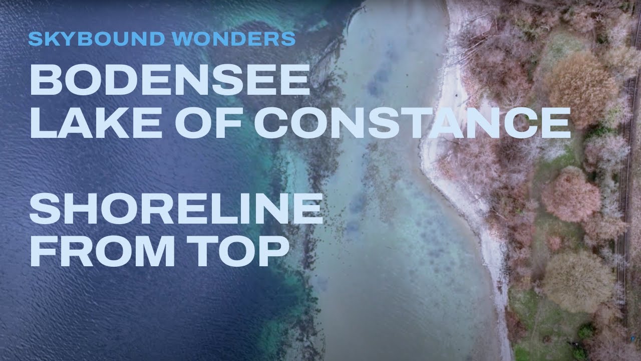 Bodensee / Lake Of Constance Shoreline From Top Drone Flight in 4K
