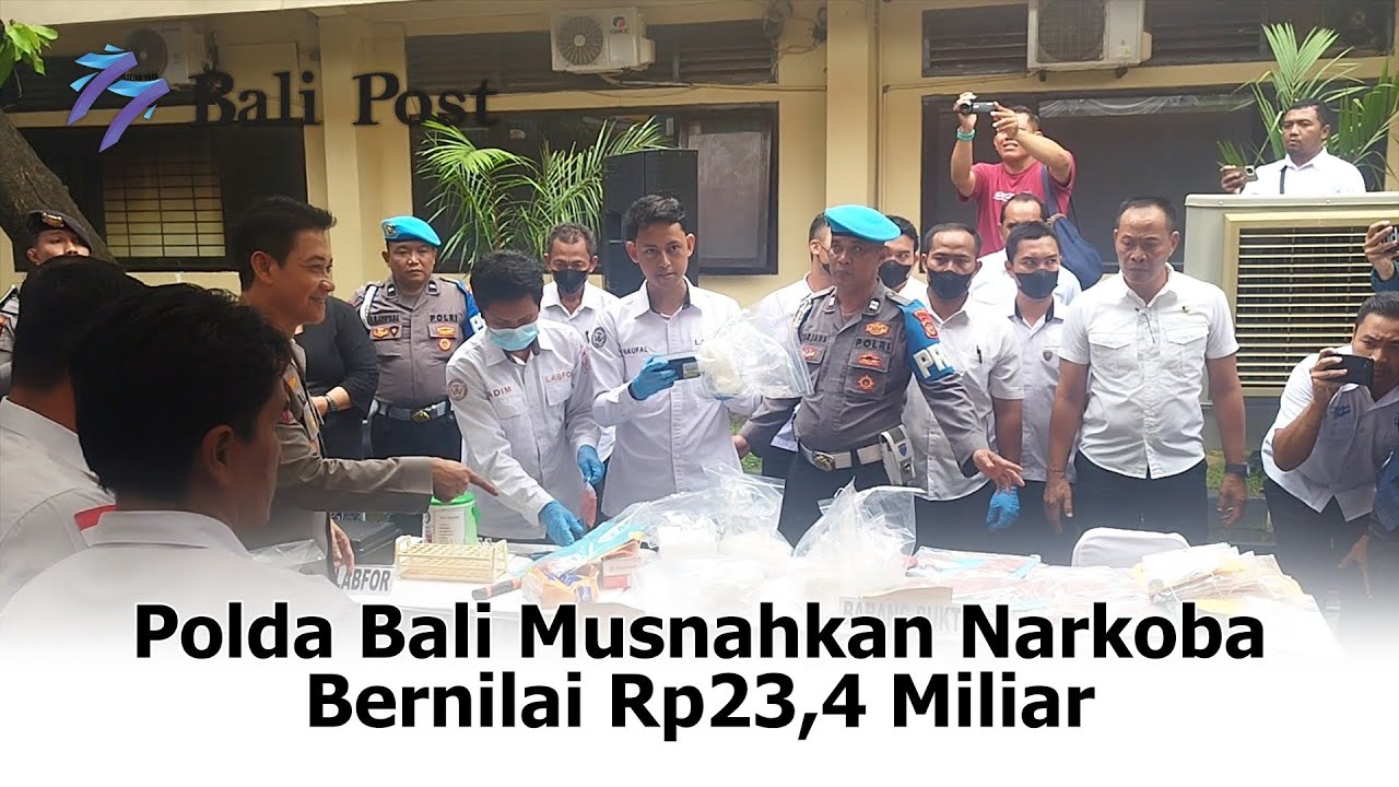 Polda Bali Musnahkan Narkoba Bernilai Rp23,4 Miliar